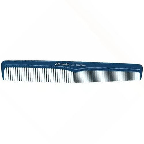 Расческа для стрижки волос Comair Blue Profi Line 401 (легкий скос, синяя)