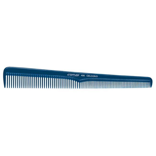 Расческа для стрижки волос Comair Blue Profi Line 406 (умеренный скос, синяя)