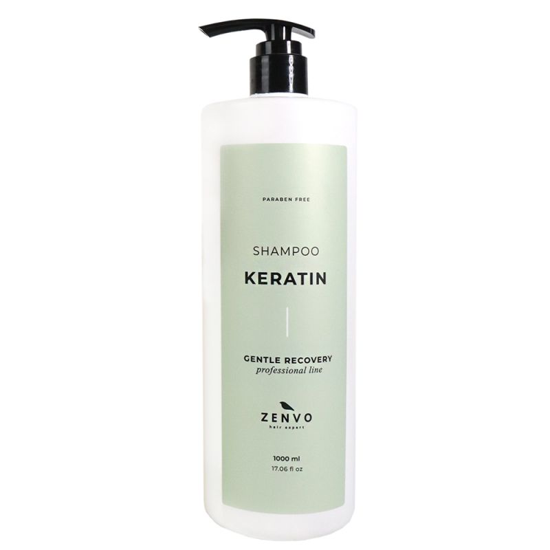 Шампунь для відновлення пошкодженого волосся Zenvo Keratin Gentle Recovery Shampoo 1000 мл