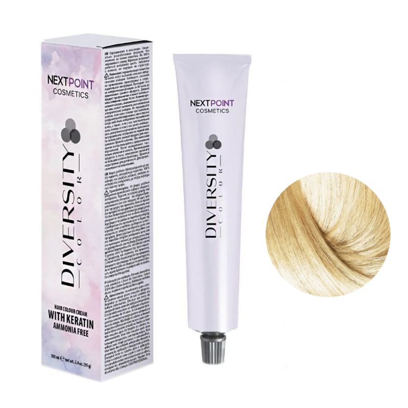 Крем-фарба для волосся безаміачна Nextpoint Diversity Color 10.0 (платиновий блонд) 100 мл