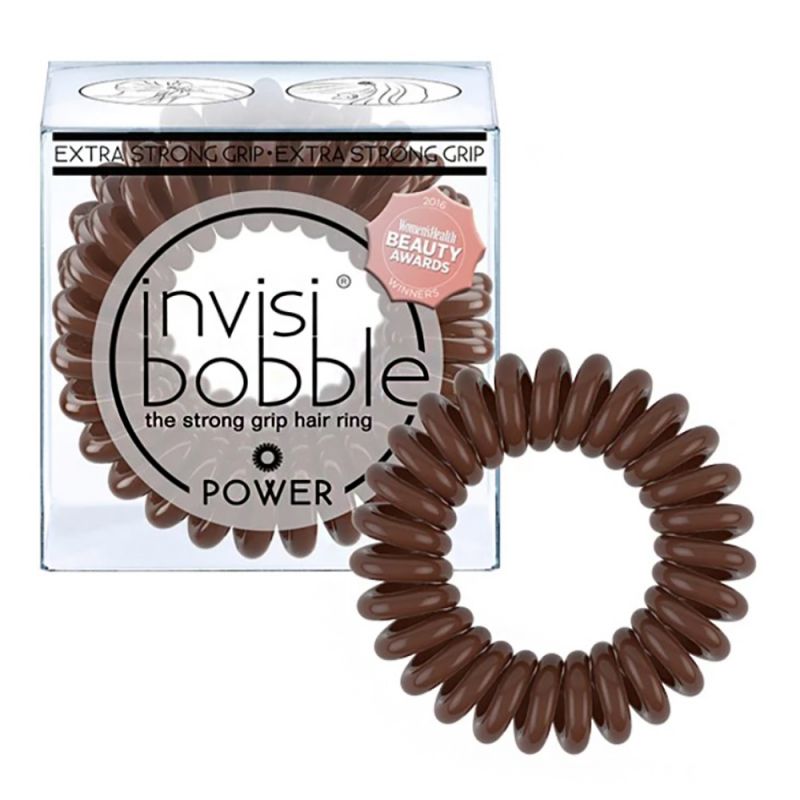 Гумка для волосся Invisibobble Power Pretzel Brown (коричневий) 3 штуки