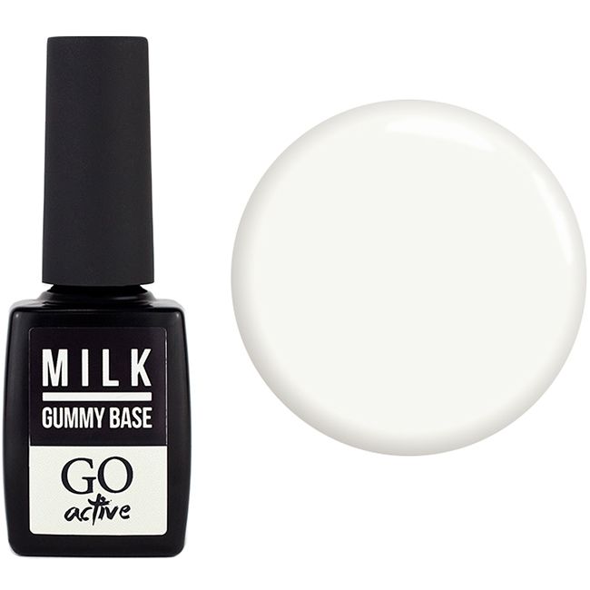 База для гель-лака камуфлирующая GO Active Gummy Base Milk Camouflage №2 (молочная) 10 мл