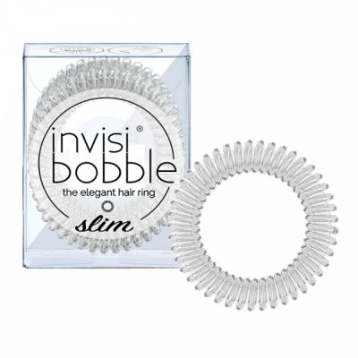 Резинка для волос Invisibobble Slim Hair Ring Crystal Clear (прозрачный) 3 штуки