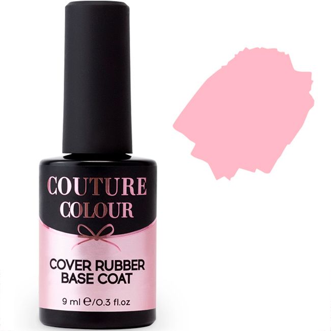 База для гель-лаку камуфлирующая каучукова Couture Colour Cover Rubber Base №02 (напівпрозорий рожевий) 9 мл