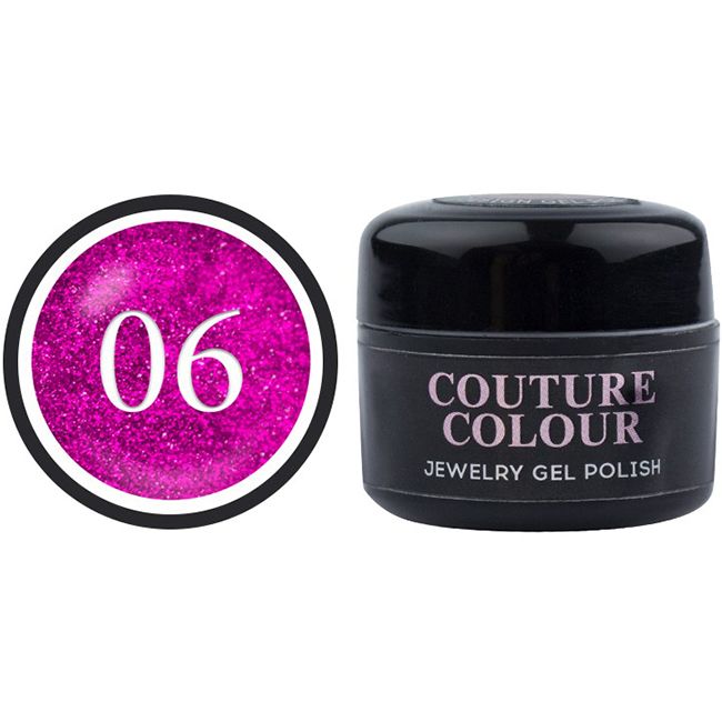 Гель-лак Couture Colour Jewelry J06 (фиолетовый с блестками) 5 мл