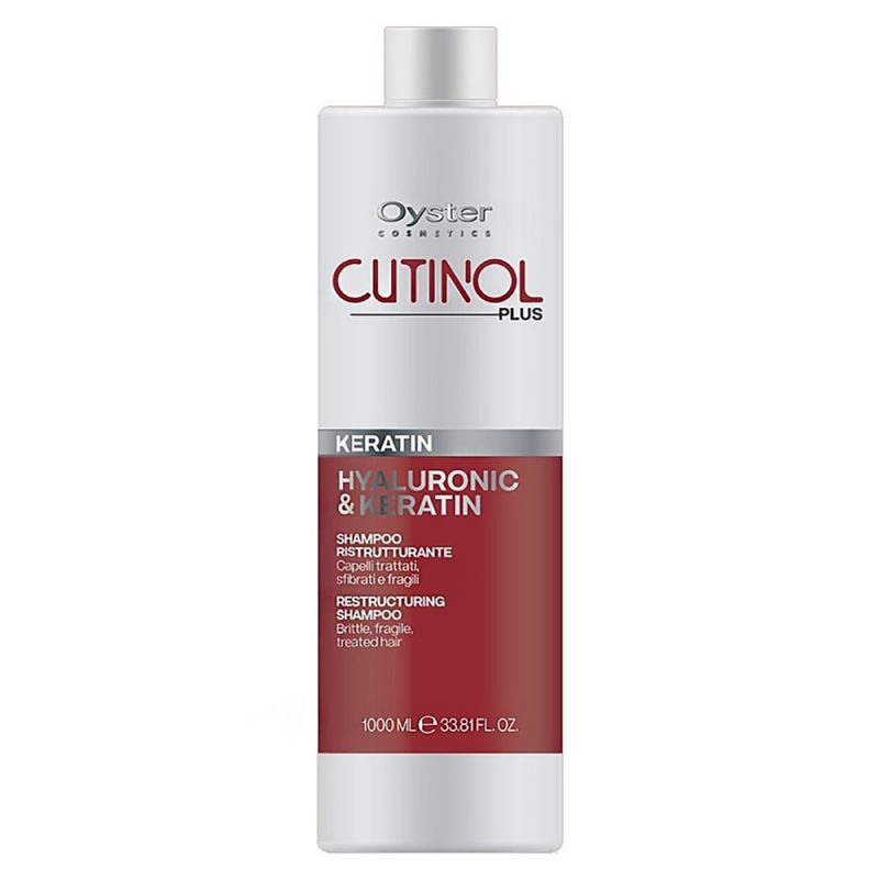 Шампунь для пошкодженого волосся Oyster Cutinol Plus Hyaluronic & Keratin Restructuring Shampoo 1000 мл
