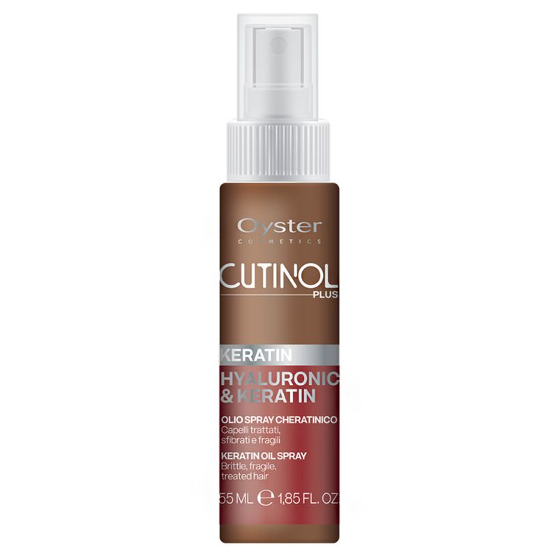 Спрей-олія для пошкодженого волосся Oyster Cutinol Plus Hyaluronic & Keratin Restructuring Oil Spray 55 мл