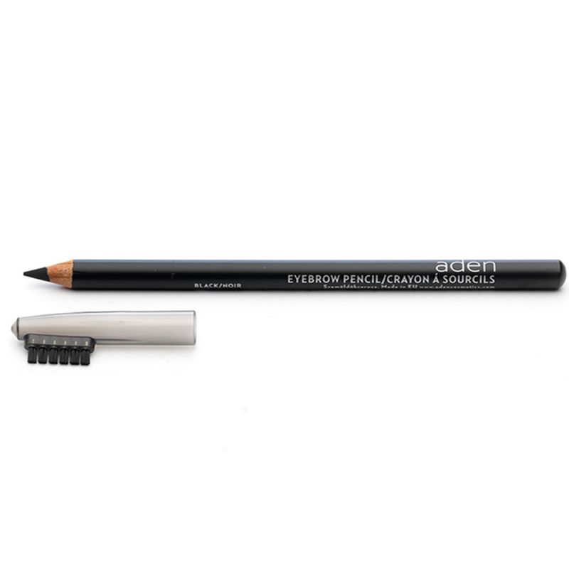 Карандаш для бровей с щеточкой Aden Eyebrow Pencil Black (черный)