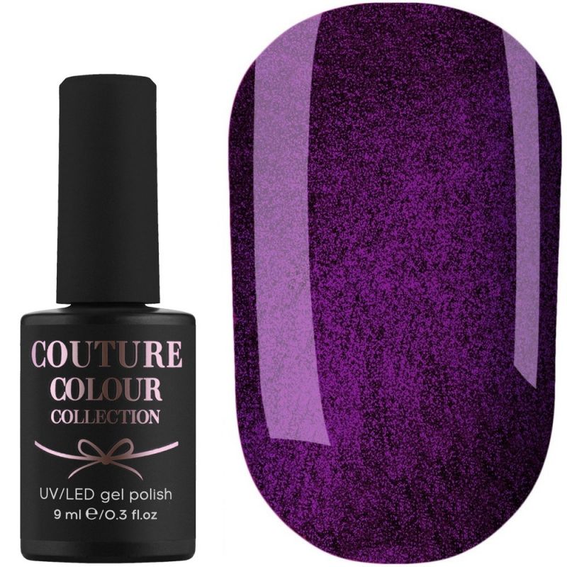 Гель-лак Couture Colour №030 (фіолетовий з рожевими блискітками) 9 мл