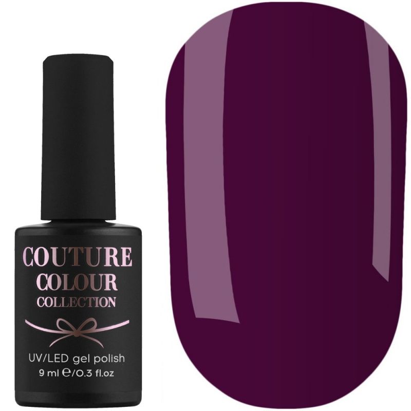 Гель-лак Couture Colour №034 (приглушенный темно-фиолетовый, эмаль) 9 мл