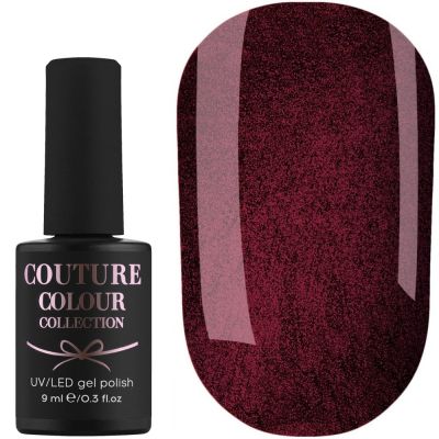 Гель-лак Couture Colour №072 (бордовый с золотистыми блестками) 9 мл