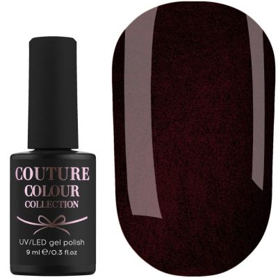 Гель-лак Couture Colour №075 (черный с красными блестками) 9 мл