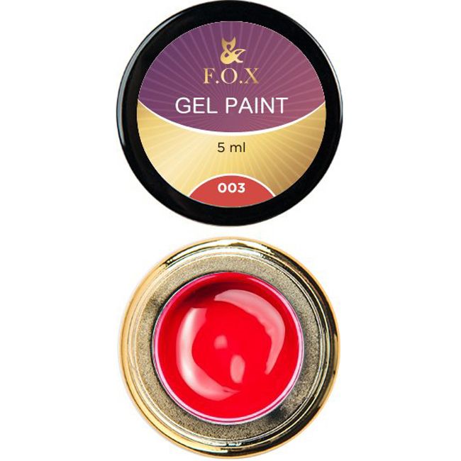 Гель-фарба F.O.X Gel Paint №003 (червоний) 5 мл
