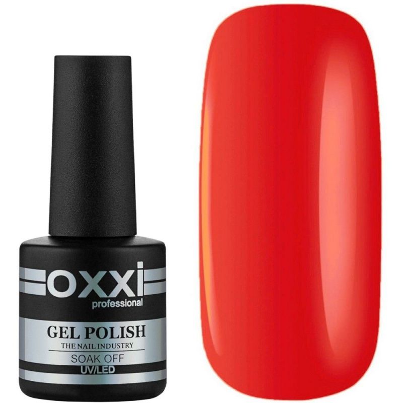 Гель-лак Oxxi №024 (оранжево-червоний, емаль) 10 мл