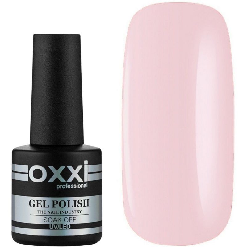 Гель-лак Oxxi №034 (блідий персиково-рожевий, емаль) 10 мл