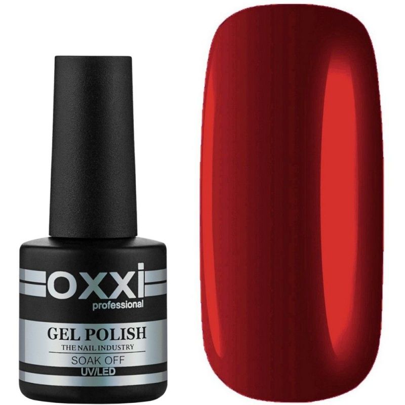 Гель-лак Oxxi №088 (темный красно-малиновый, эмаль) 10 мл