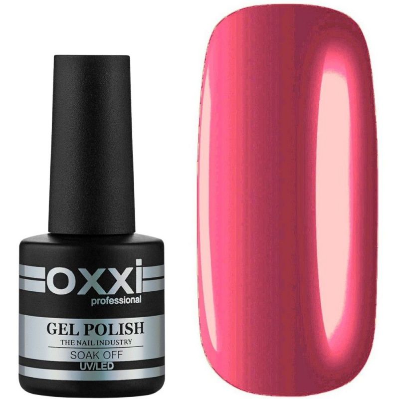 Гель-лак Oxxi №140 (темный розовый с еле заметным микроблеском) 10 мл