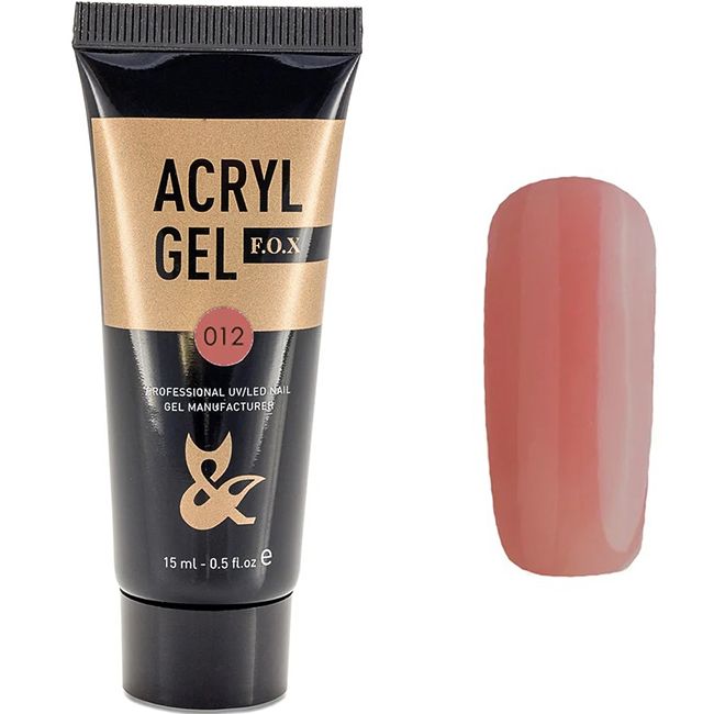 Акрил-гель F.O.X Acryl Gel №012 (бордово-рожевий) 15 мл