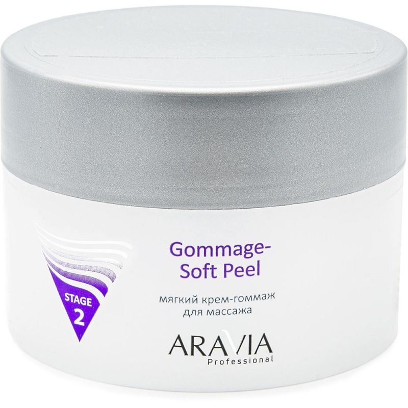 Мягкий крем-гоммаж для массажа Aravia Professional Gommage - Soft Peel 150 мл