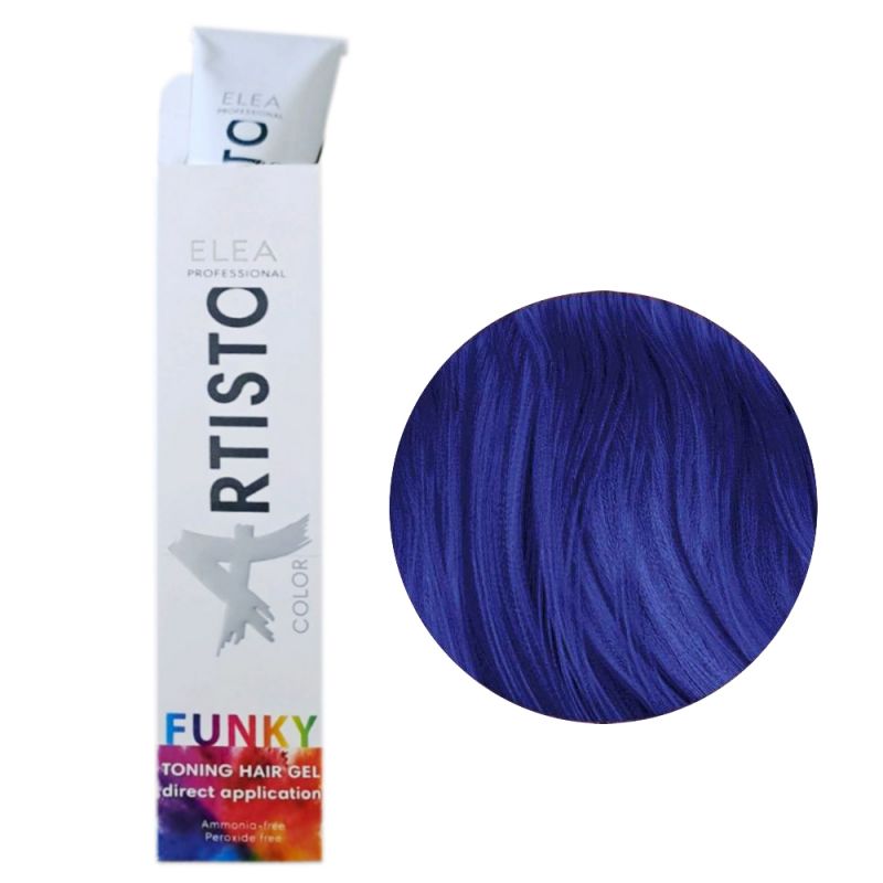 Тонуючий гель для волосся Elea Artisto Funky Colors Toning Hair Gel Blue (синій) 100 мл