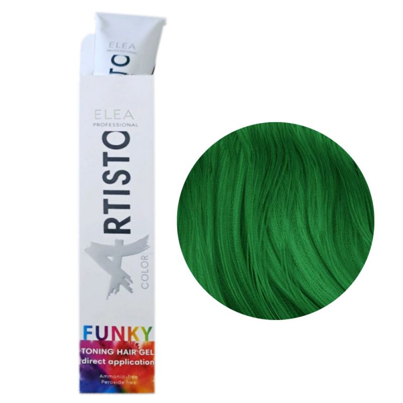 Тонуючий гель для волосся Elea Artisto Funky Colors Toning Hair Gel Green (зелений) 100 мл