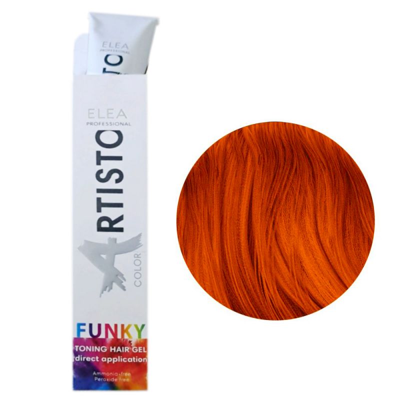Тонуючий гель для волосся Elea Artisto Funky Colors Toning Hair Gel Orange (помаранчевий) 100 мл