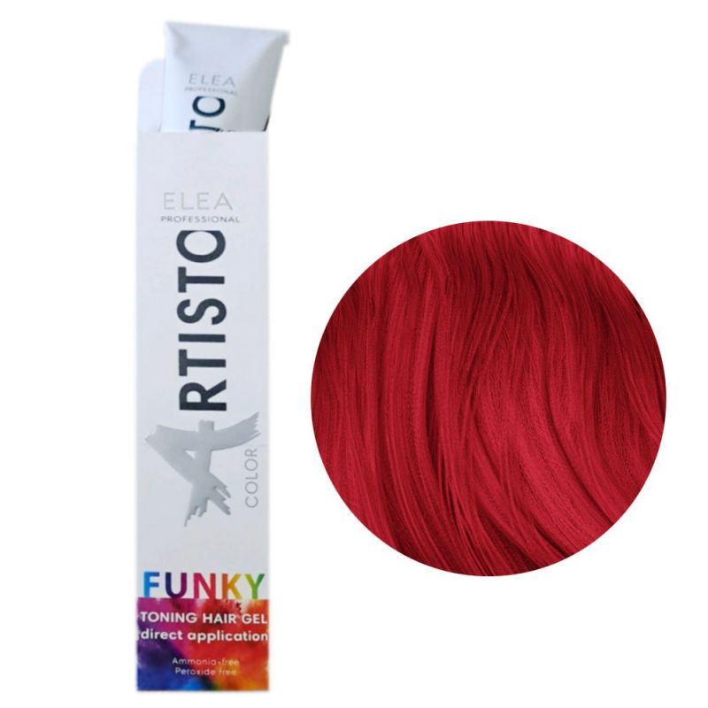 Тонуючий гель для волосся Elea Artisto Funky Colors Toning Hair Gel Red (червоний) 100 мл
