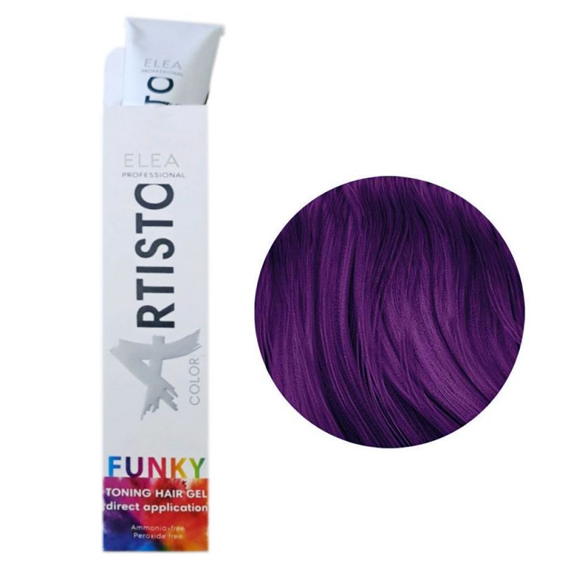 Тонуючий гель для волосся Elea Artisto Funky Colors Toning Hair Gel Violet (фіолетовий) 100 мл