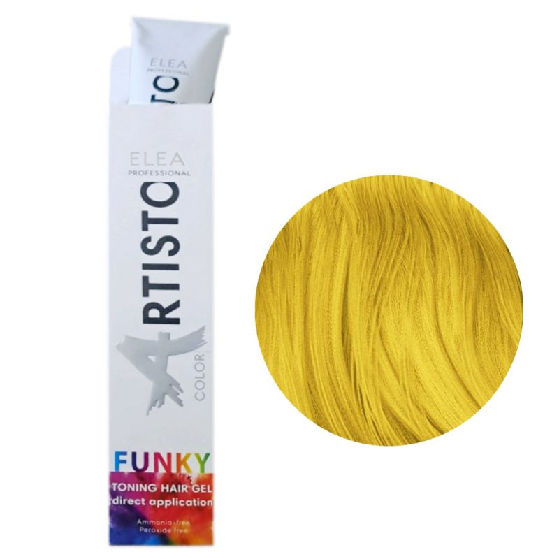 Тонирующий гель для волос Elea Artisto Funky Colors Toning Hair Gel Yellow (желтый) 100 мл