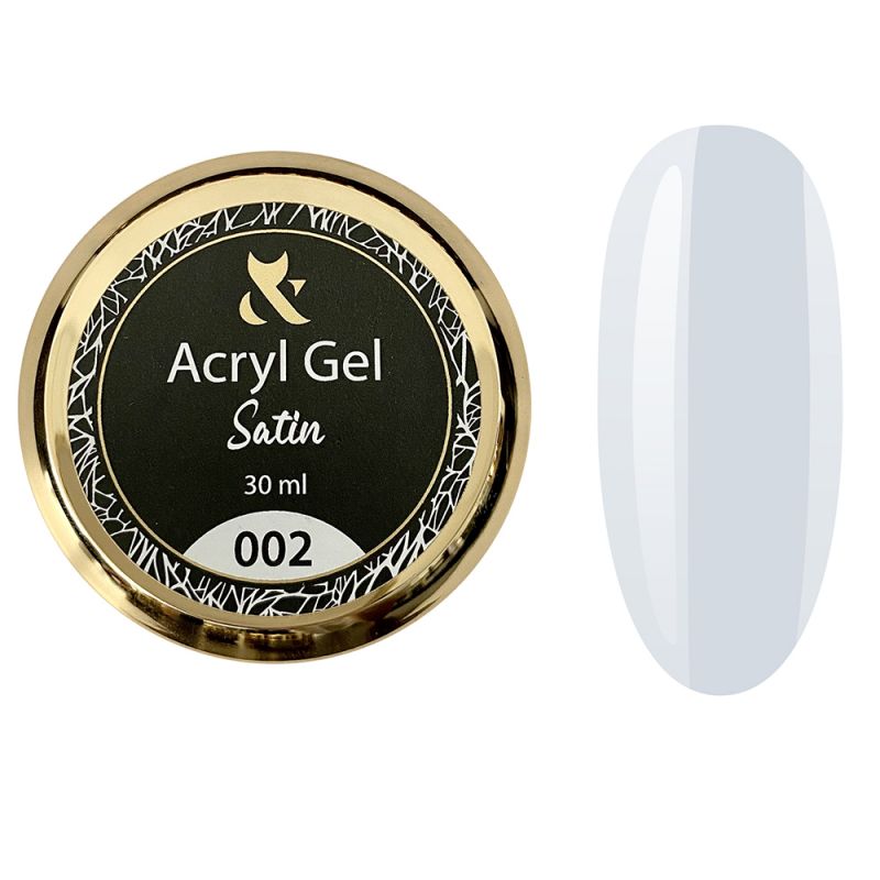 Акрил-гель для ногтей F.O.X Acryl Gel Satin №002 (белый) 30 мл