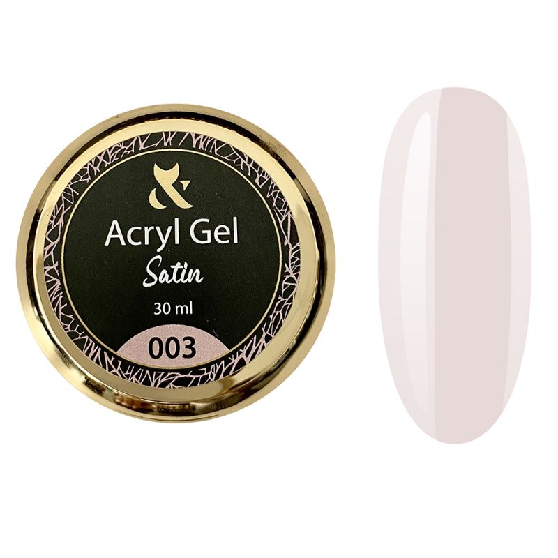 Акрил-гель для нігтів F.O.X Acryl Gel Satin №003 (біло-рожевий) 30 мл