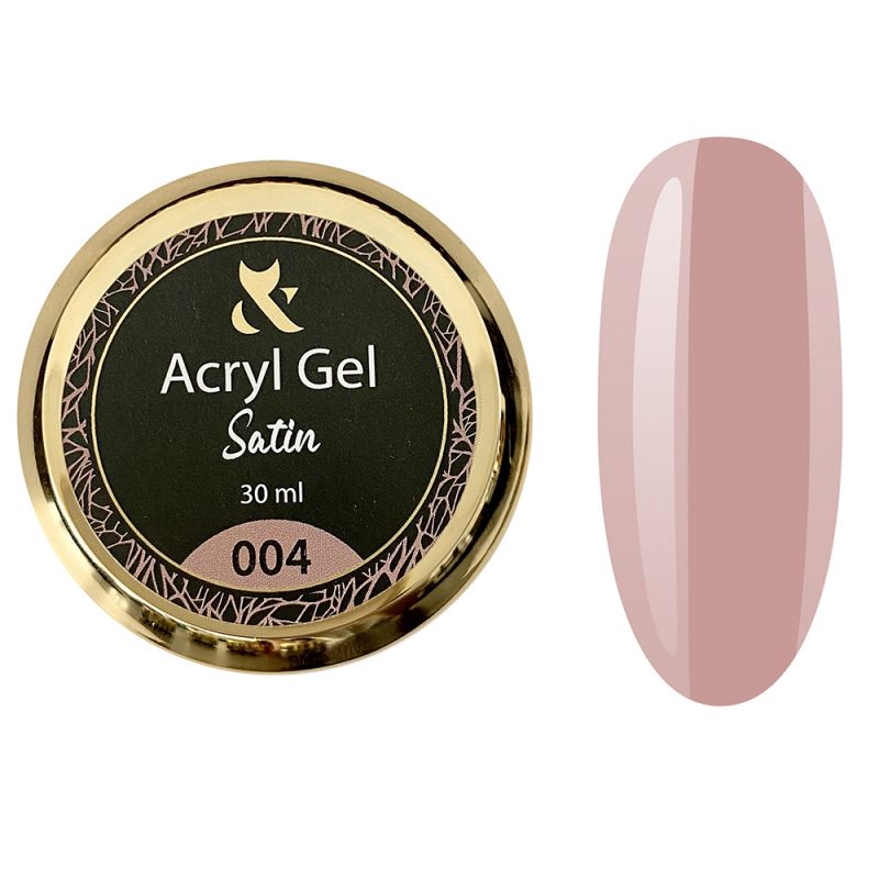 Акрил-гель для нігтів F.O.X Acryl Gel Satin №004 (світло-рожевий) 30 мл