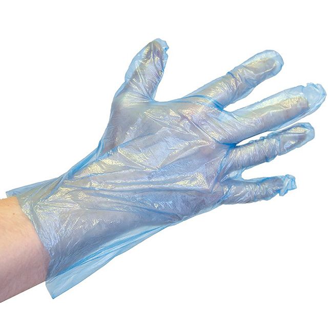 Перчатки одноразовые полиэтиленовые Astra (синие) 100 штук
