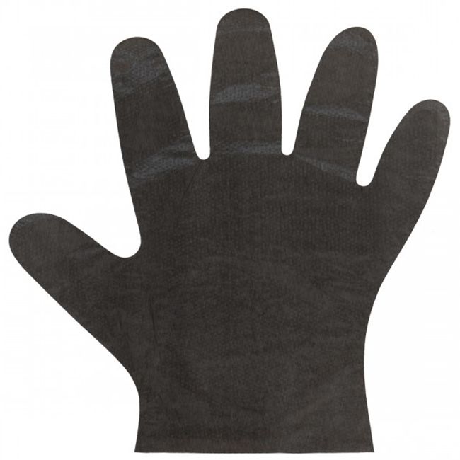 Перчатки одноразовые полиэтиленовые Astra (черные) 100 штук