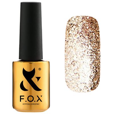 Гель-лак F.O.X Gel Polish Gold Brilliance №004 (золотистий з блискітками) 7 мл