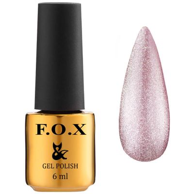 Гель-лак F.O.X Gel Polish Crystal Cat Eye №003 (напівпрозорий рожевий, котяче око) 6 мл