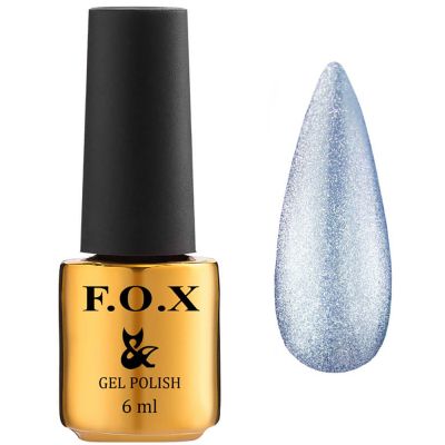 Гель-лак F.O.X Gel Polish Crystal Cat Eye №004 (напівпрозорий блакитний, котяче око) 6 мл