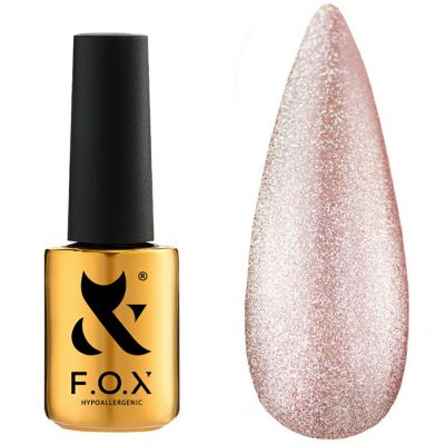 Гель-лак F.O.X Gel Polish Crystal Cat Eye №001 (полупрозрачный бежевый, кошачий глаз) 7 мл