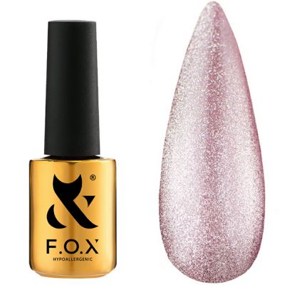 Гель-лак F.O.X Gel Polish Crystal Cat Eye №003 (полупрозрачный розовый, кошачий глаз) 7 мл