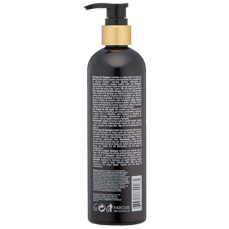 Шампунь для відновлення і живлення волосся CHI Argan Plus Moringa Oil Shampoo (з маслом Аргана і морінгі) 355 мл