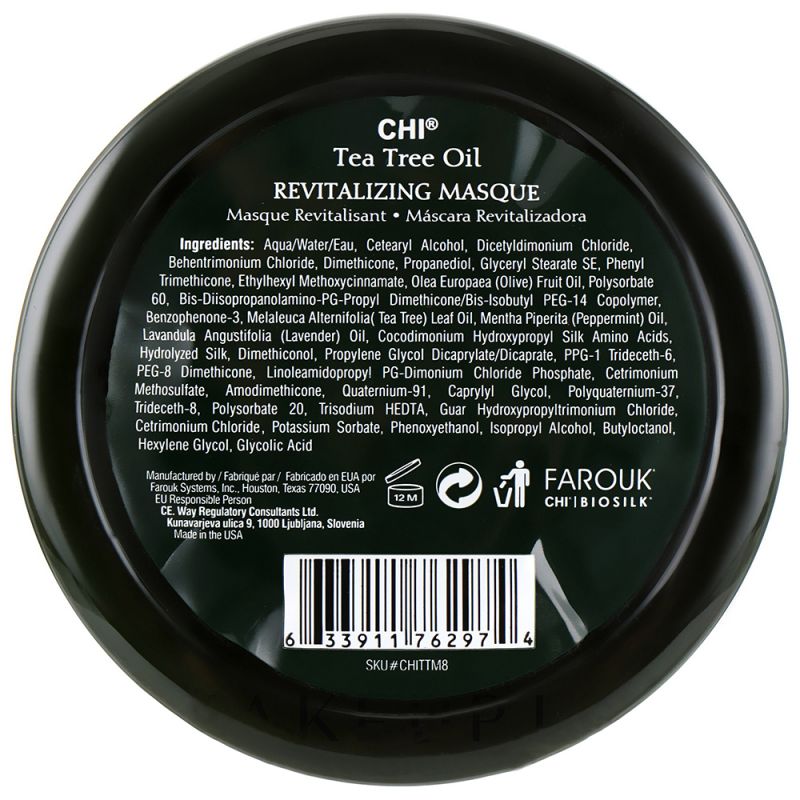 Маска для відновлення волосся CHI Tea Tree Oil Revitalizing Masque (з маслом чайного дерева) 237 мл