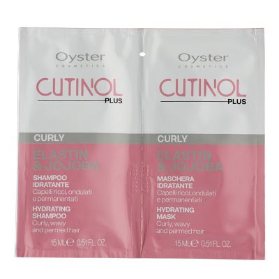 Набор пробников Oyster Cutinol Plus Curly Elastin & Jojoba (шампунь + маска) 2х15 мл