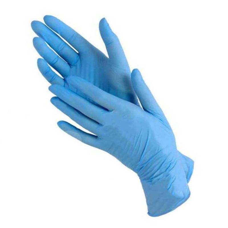 Перчатки нитриловые без пудры Mercator Medical Nitrylex Cassic L Blue 100 штук