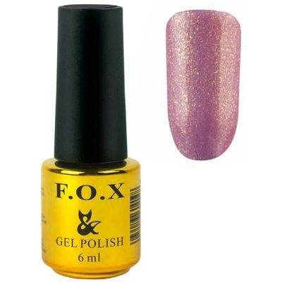 Гель-лак F.O.X Gel Polish Diamond №002 (чайная роза с серебристым шиммером) 6 мл