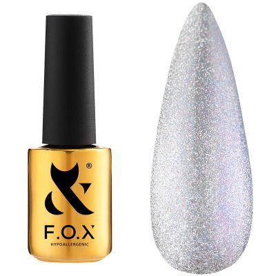 Гель-лак F.O.X Gel Polish Deja Vu Cat Eye №003 (серебристо-сиреневый, кошачий глаз) 7 мл