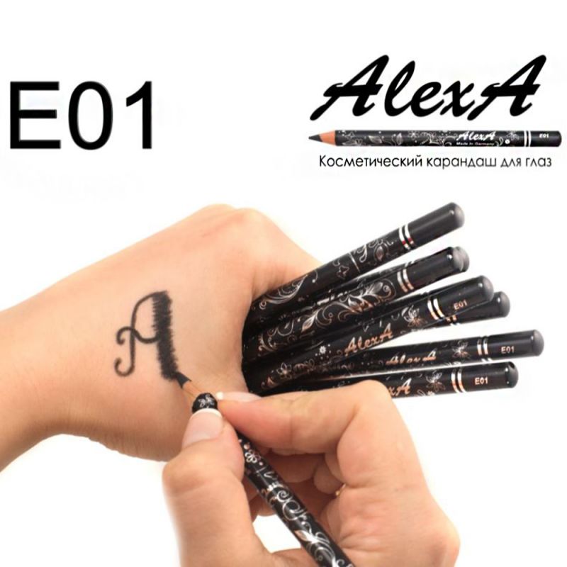 Карандаш для глаз AlexA Eye Pencil E01 (черный, матовый)