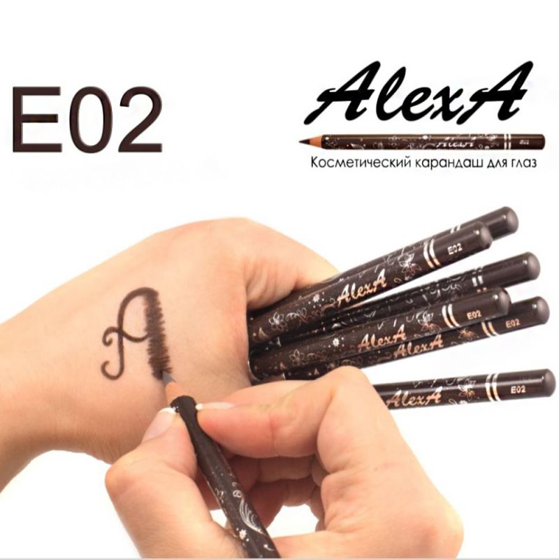 Карандаш для глаз AlexA Eye Pencil E02 (темно-коричневый, матовый)