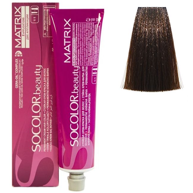 Крем-фарба для волосся Matrix Socolor.beauty 5A (світлий попелястий шатен) 90 мл
