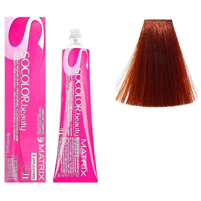 Крем-краска для волос Matrix Socolor.beauty 6RC+ (интенсивный темный блондин красно-медный) 90 мл
