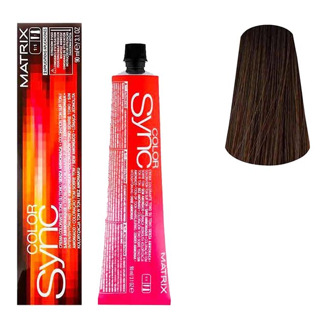 Крем-фарба для волосся тон у тон Matrix Color Sync 5N (натуральний світло-коричневий) 90 мл